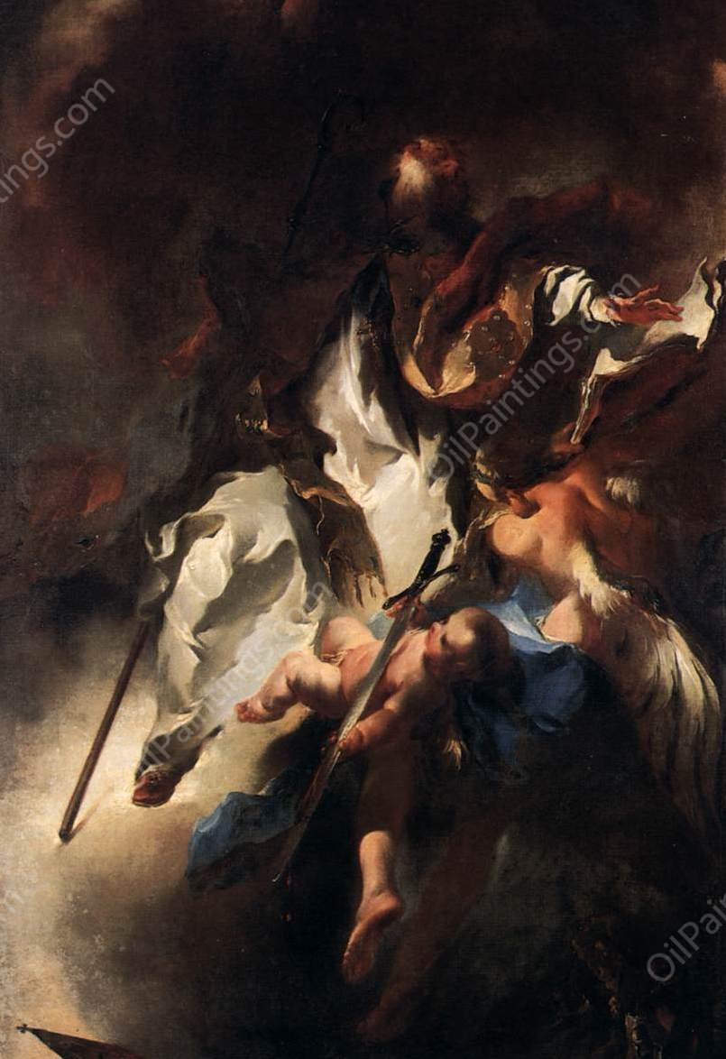 St Narcissus in Glory by Franz Anton Maulbertsch - Hand-Painted Oil Painting Reproduction