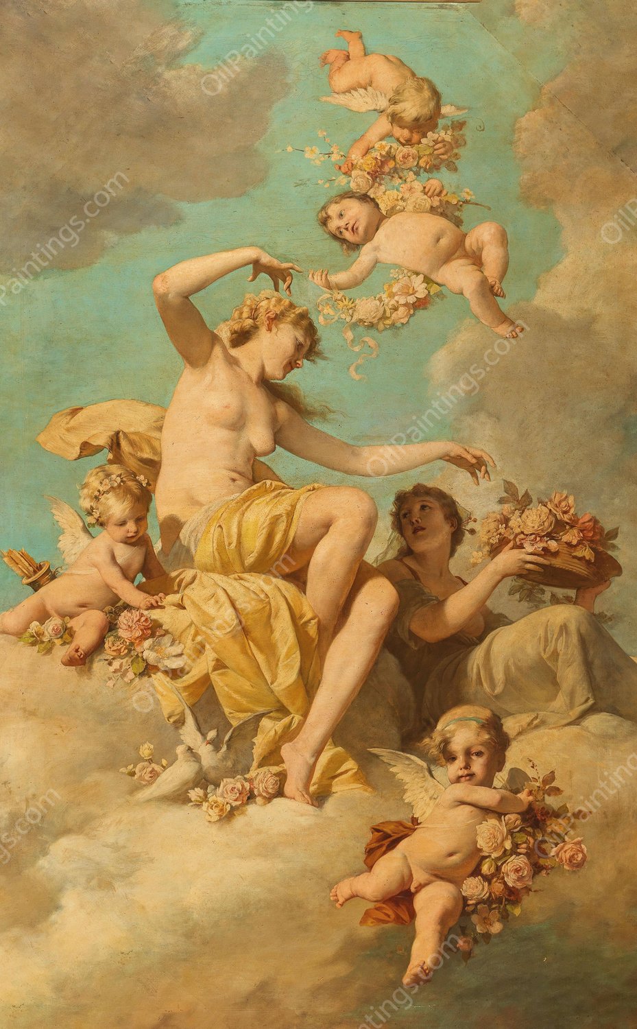 Flora by Franz Lefler - Hand-Painted Oil Painting Reproduction