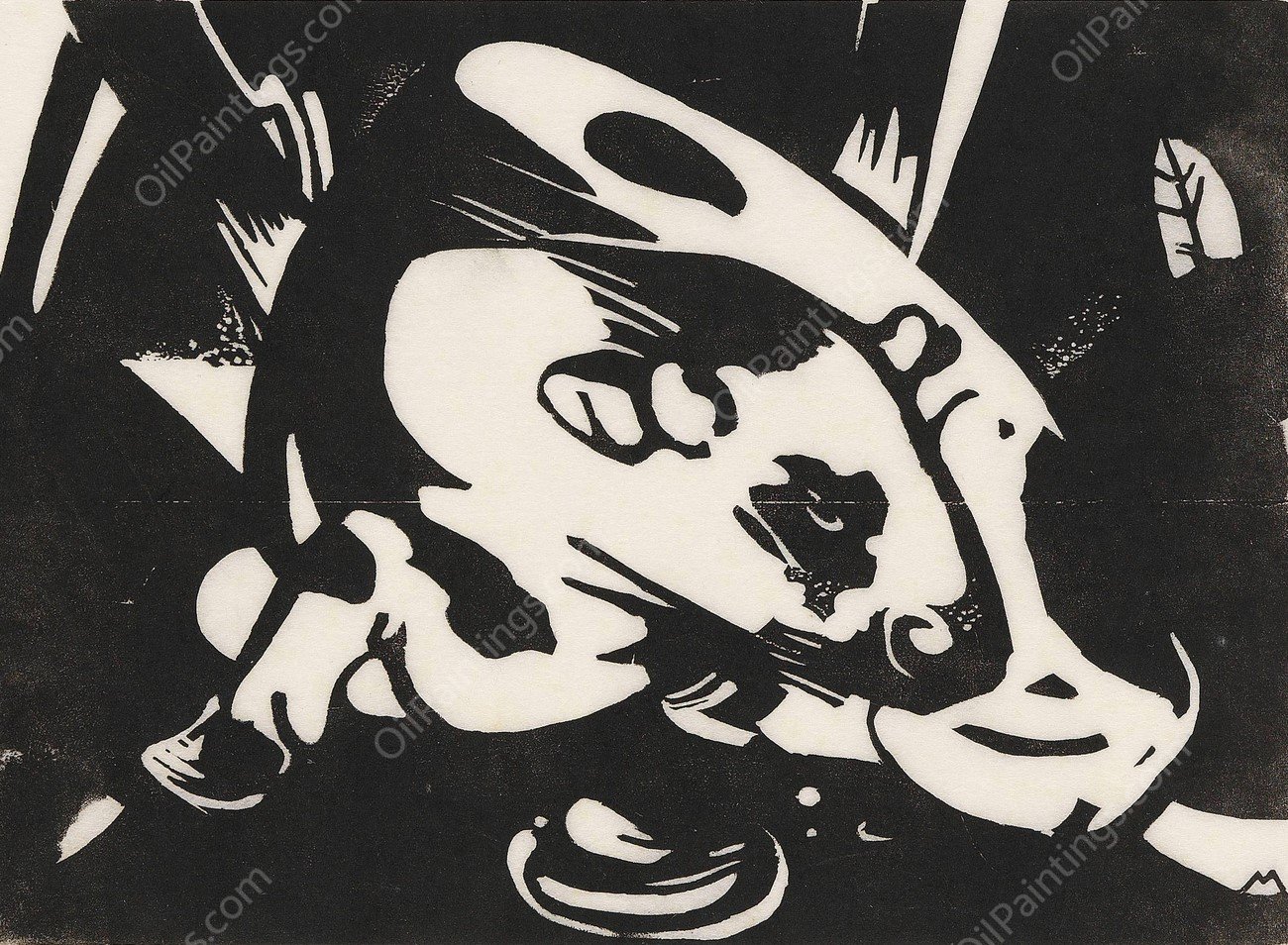 Der Stier  by Franz Marc - Hand-Painted Oil Painting Reproduction