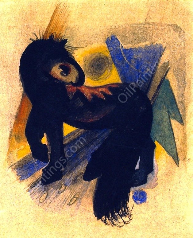 King Abegail's Toy Horse by Franz Marc - Hand-Painted Oil Painting Reproduction