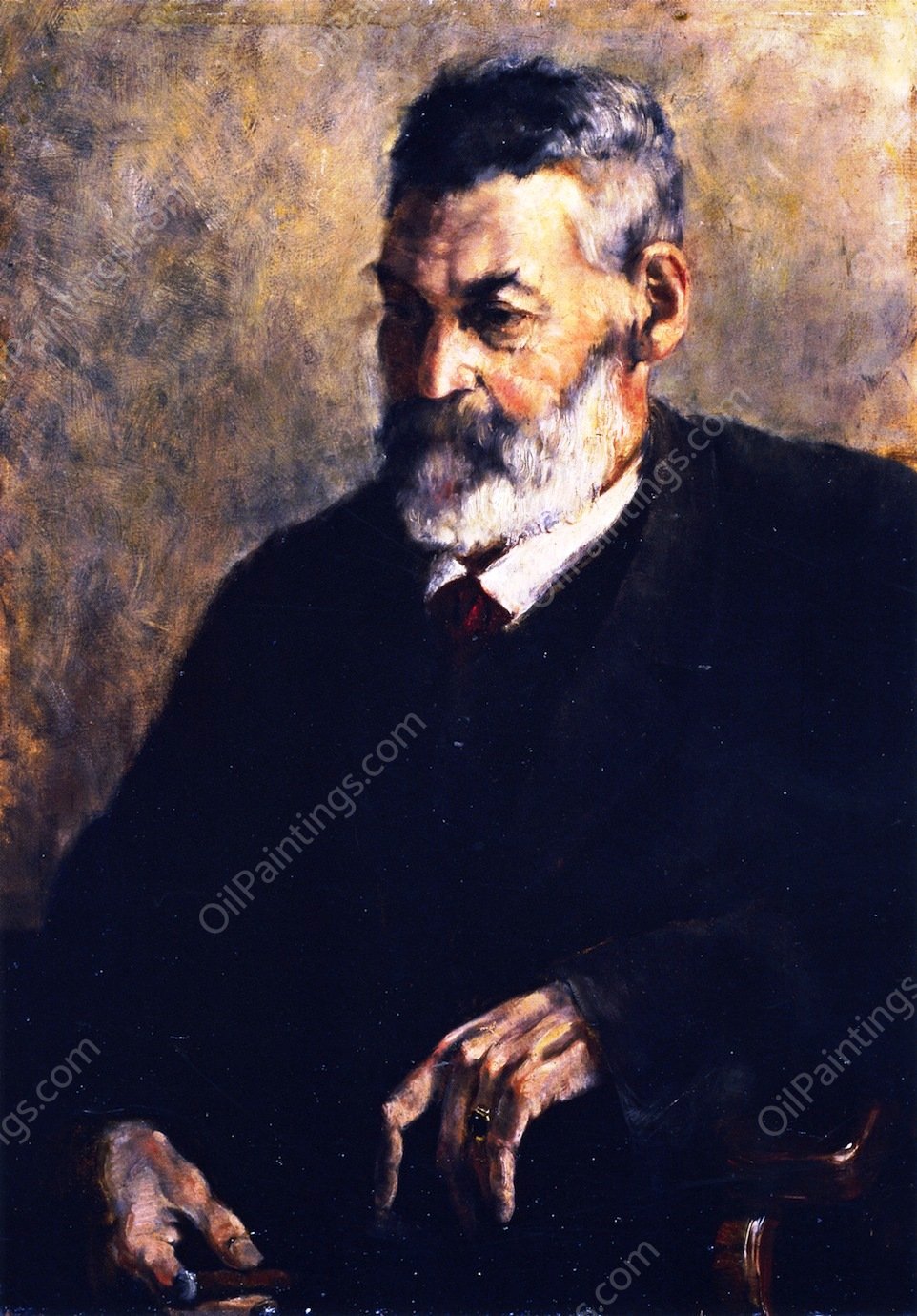 Portrait of the Artist's Father by Franz Marc - Hand-Painted Oil Painting Reproduction