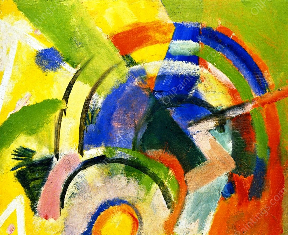 Small Composition IV by Franz Marc - Hand-Painted Oil Painting Reproduction