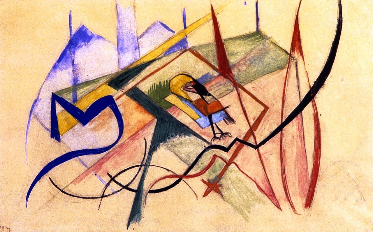 Small Fabulous Beast by Franz Marc - Hand-Painted Oil Painting Reproduction