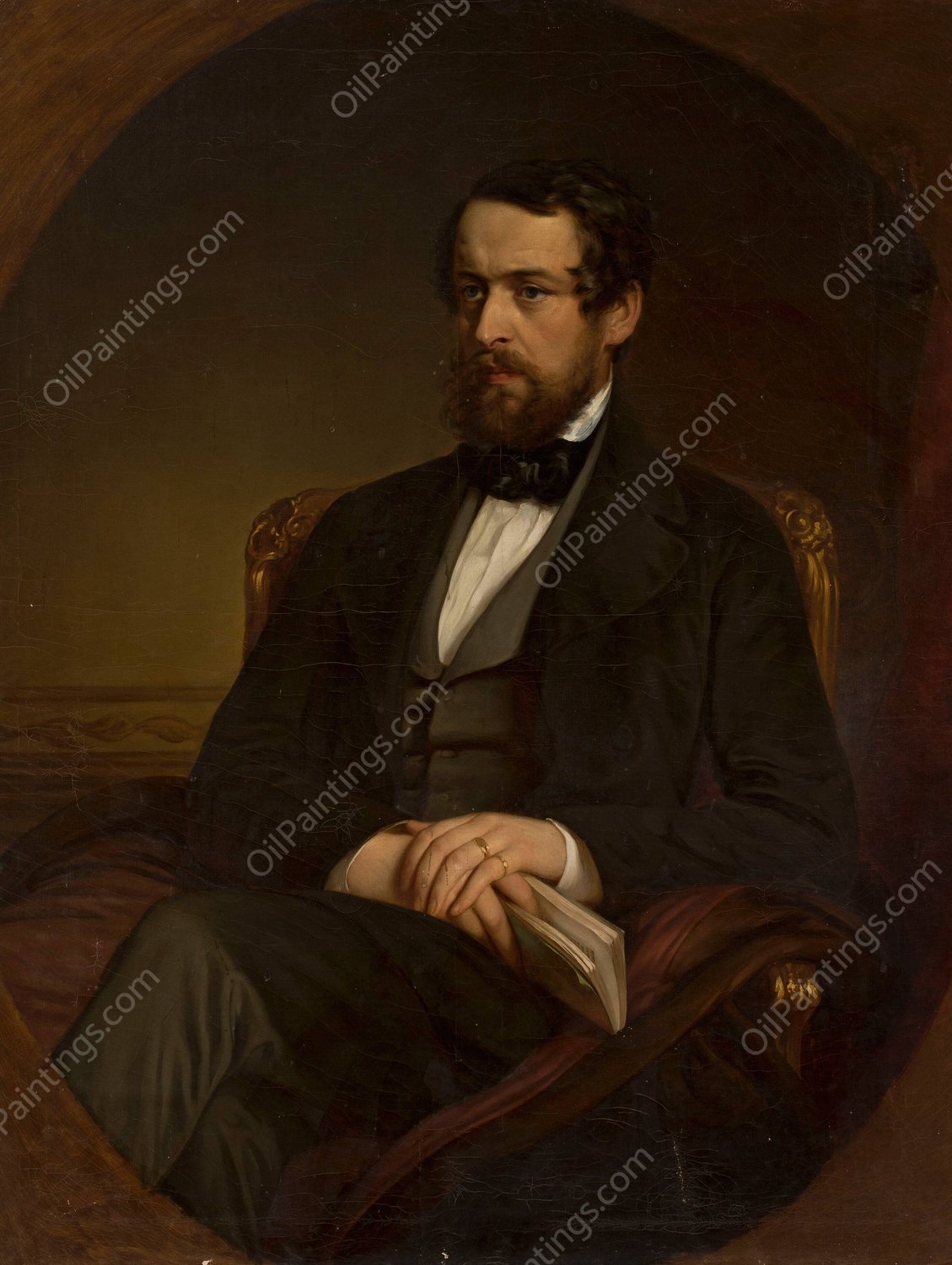 Portrait of Zdzislaw Zamoyski  by Franz Schrotzberg - Hand-Painted Oil Painting Reproduction