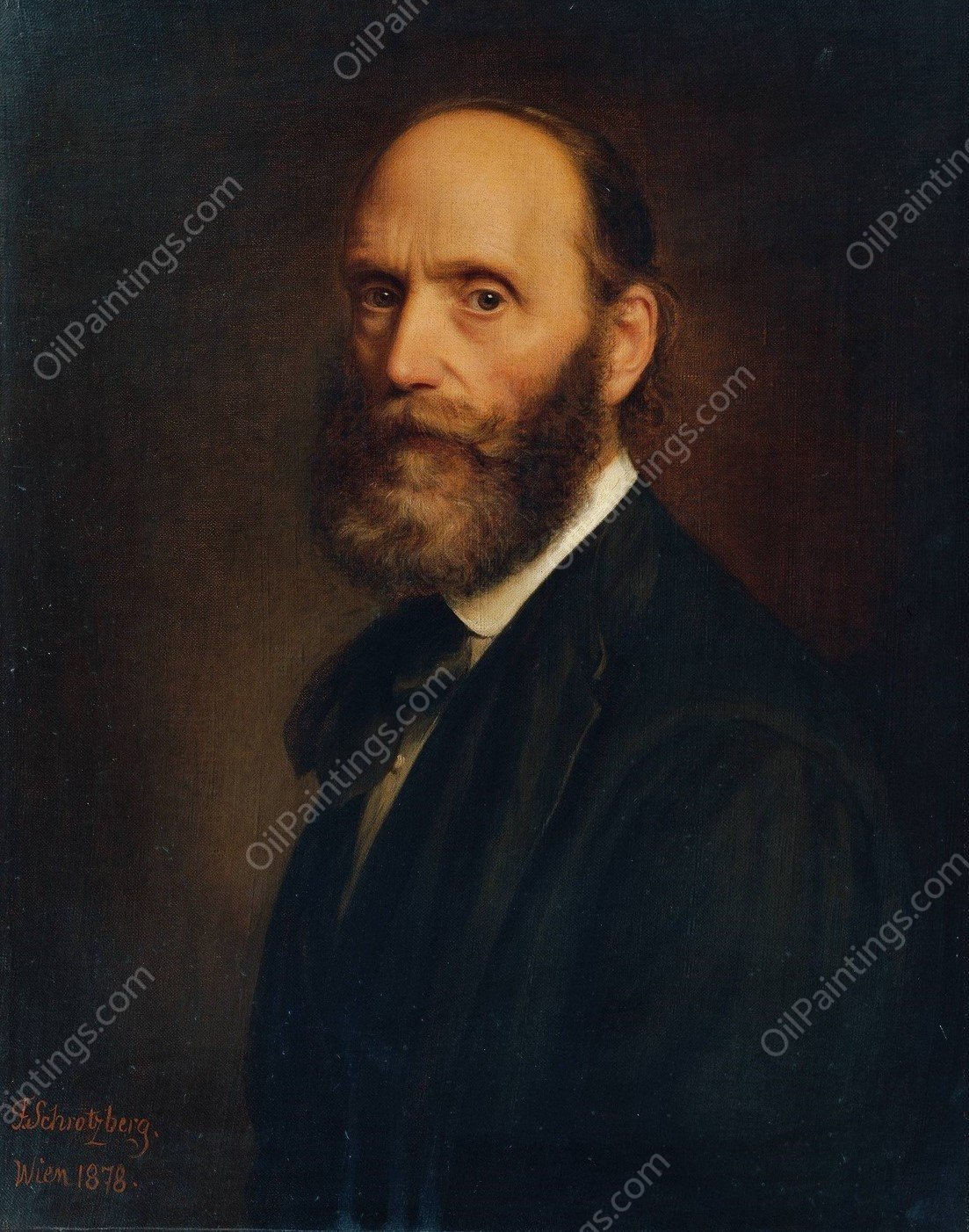 Selbstbildnis  by Franz Schrotzberg - Hand-Painted Oil Painting Reproduction