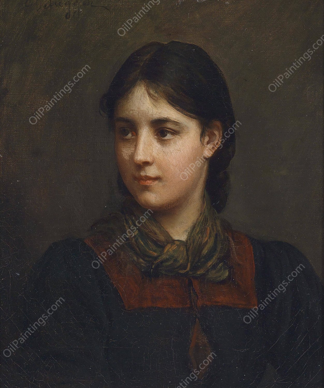 Dirndl by Franz Von Defregger - Hand-Painted Oil Painting Reproduction