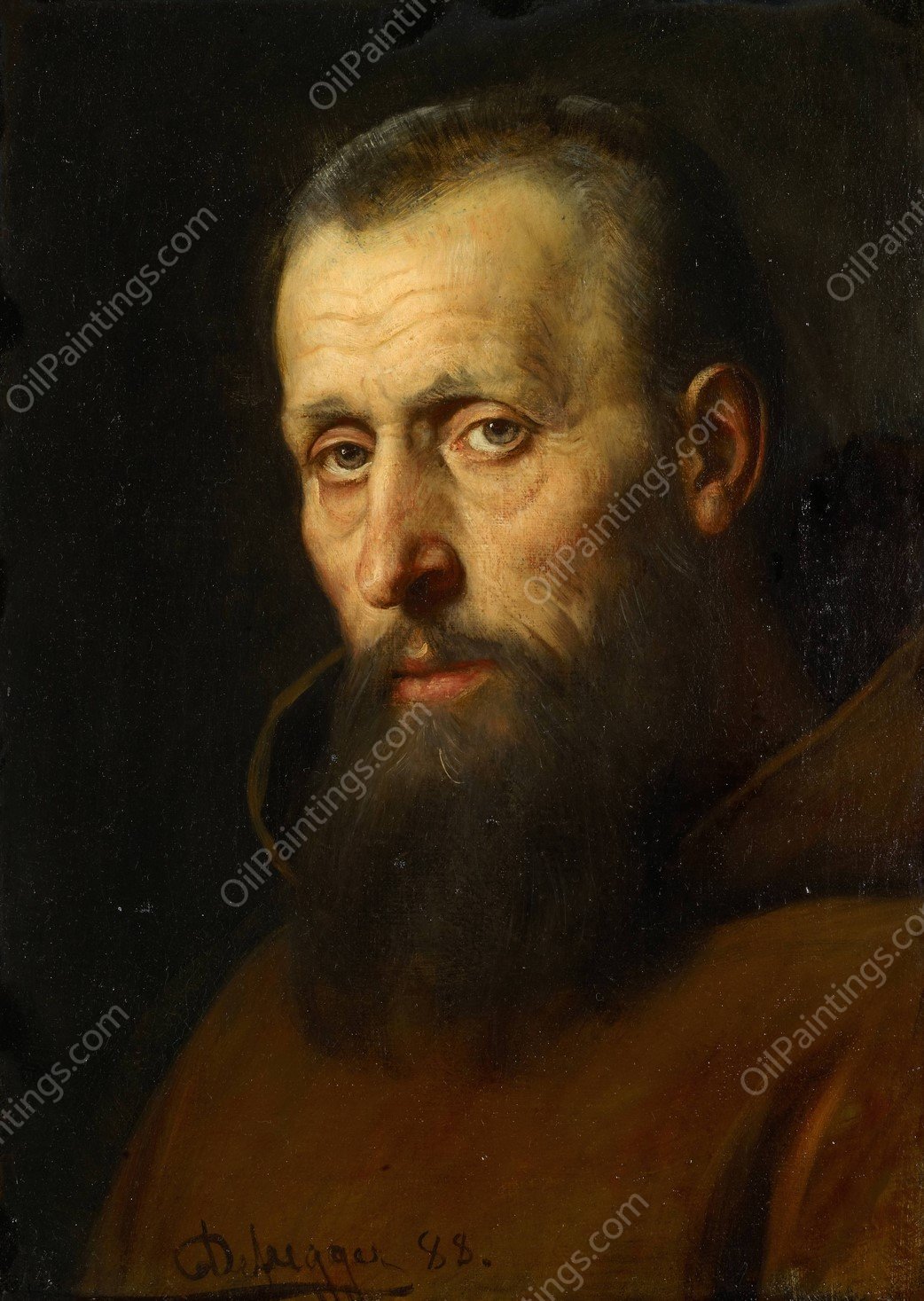 Father Haspinger  by Franz Von Defregger - Hand-Painted Oil Painting Reproduction