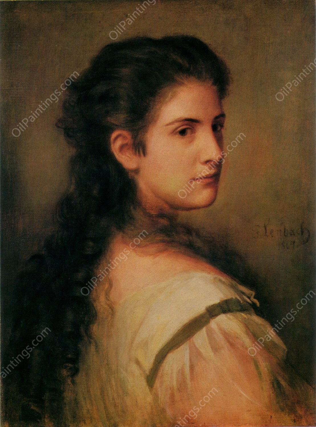 Anna Schubart by Franz Von Lenbach - Hand-Painted Oil Painting Reproduction