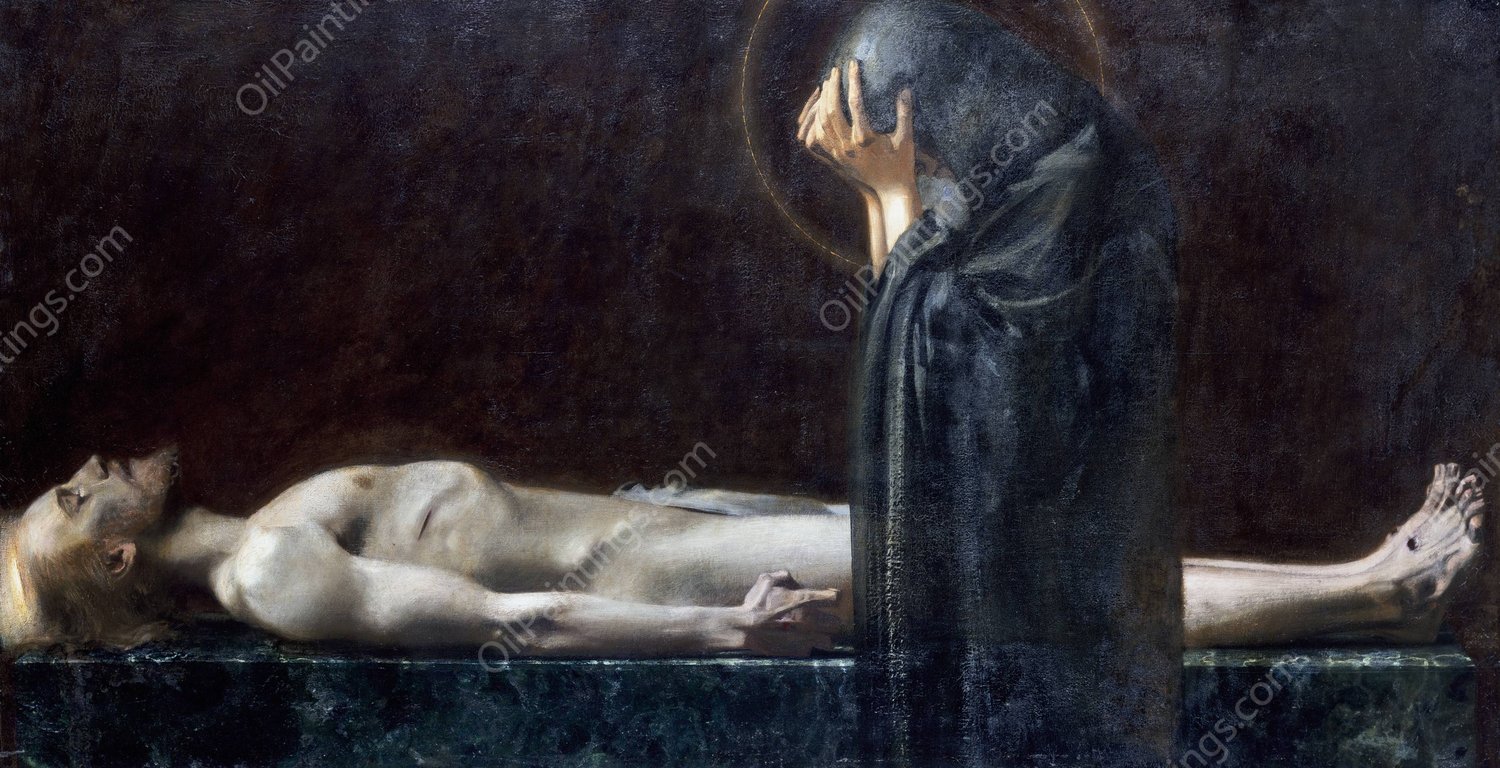 Pieta  by Franz Von Stuck - Hand-Painted Oil Painting Reproduction