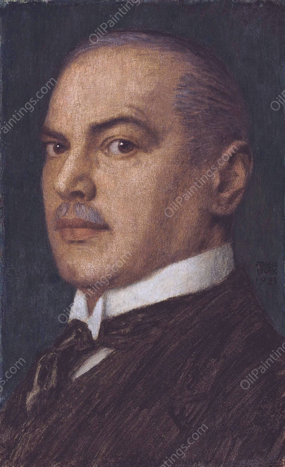 Self-portrait  by Franz Von Stuck - Hand-Painted Oil Painting Reproduction