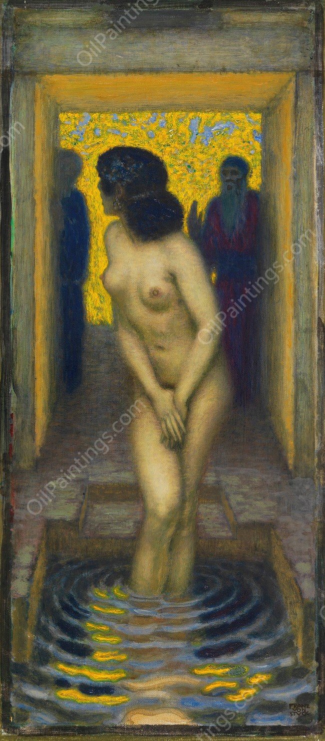 Susanna im Bade  by Franz Von Stuck - Hand-Painted Oil Painting Reproduction