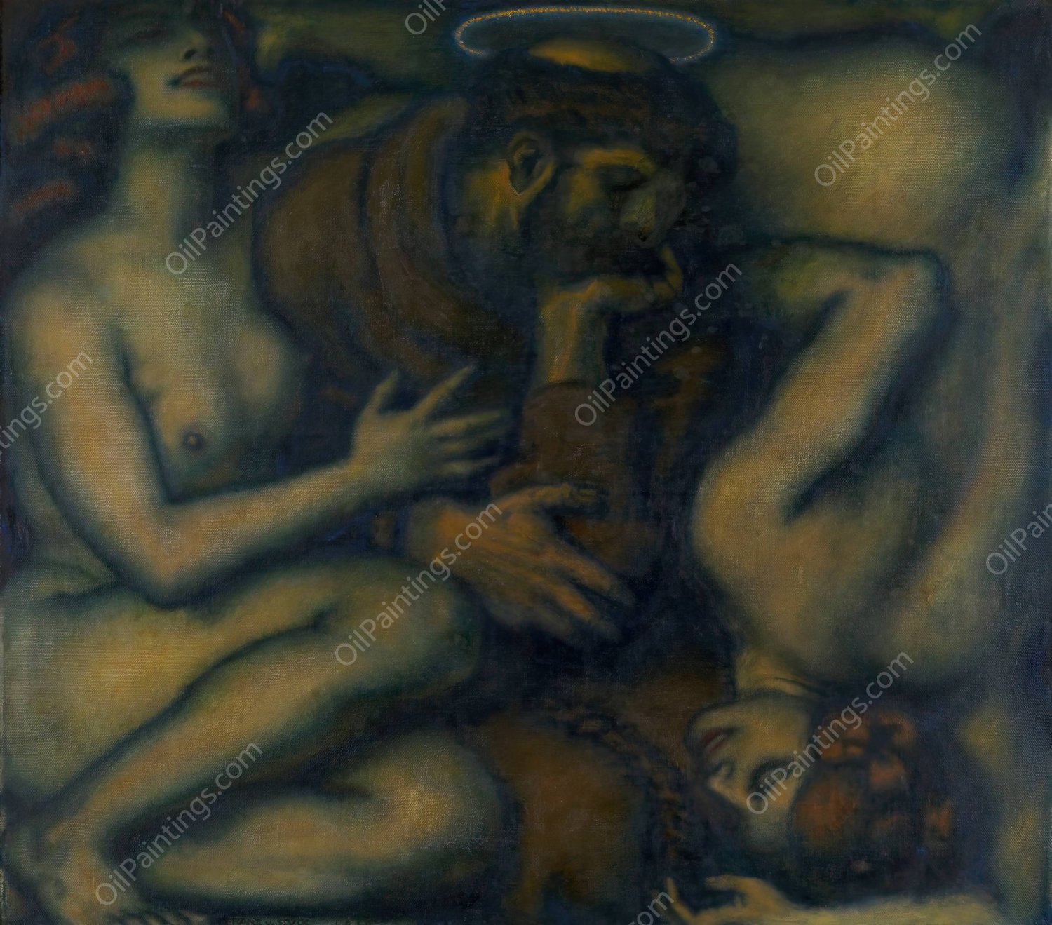 Temptation  by Franz Von Stuck - Hand-Painted Oil Painting Reproduction
