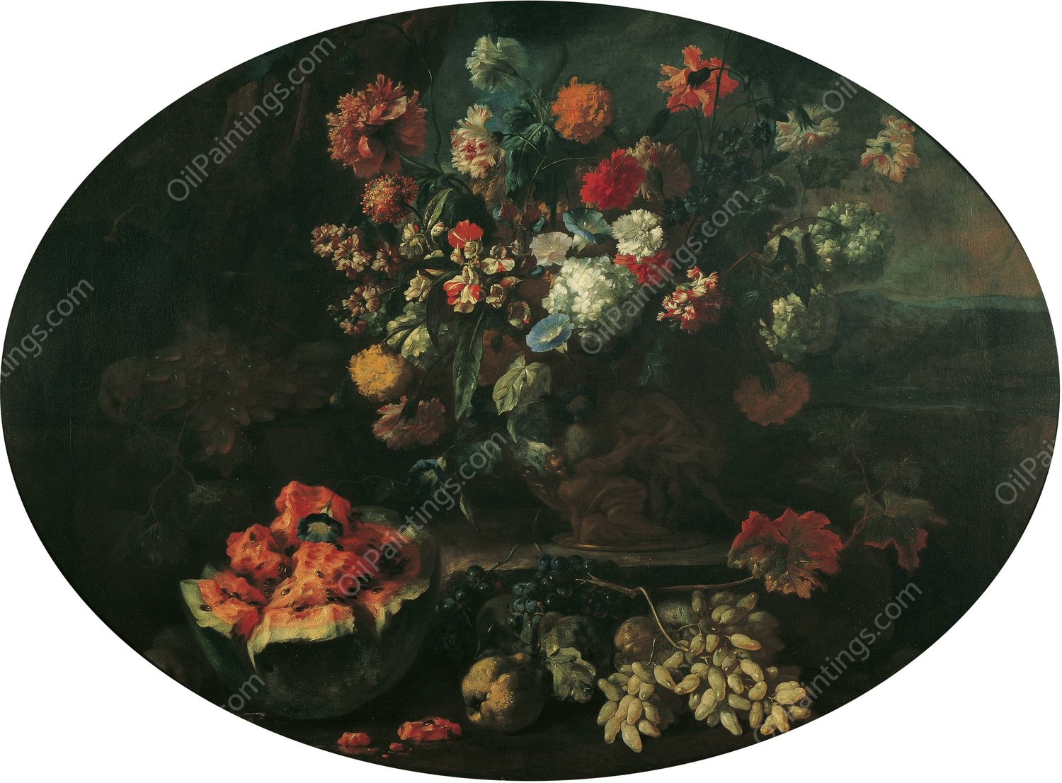 Blumen und Fruchte  by Franz Werner Von Tamm - Hand-Painted Oil Painting Reproduction