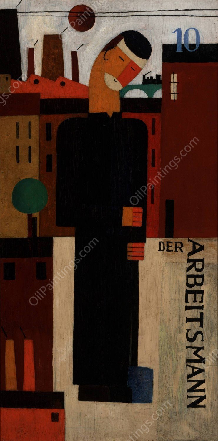 The Workman  by Franz Wilhelm Seiwert - Hand-Painted Oil Painting Reproduction