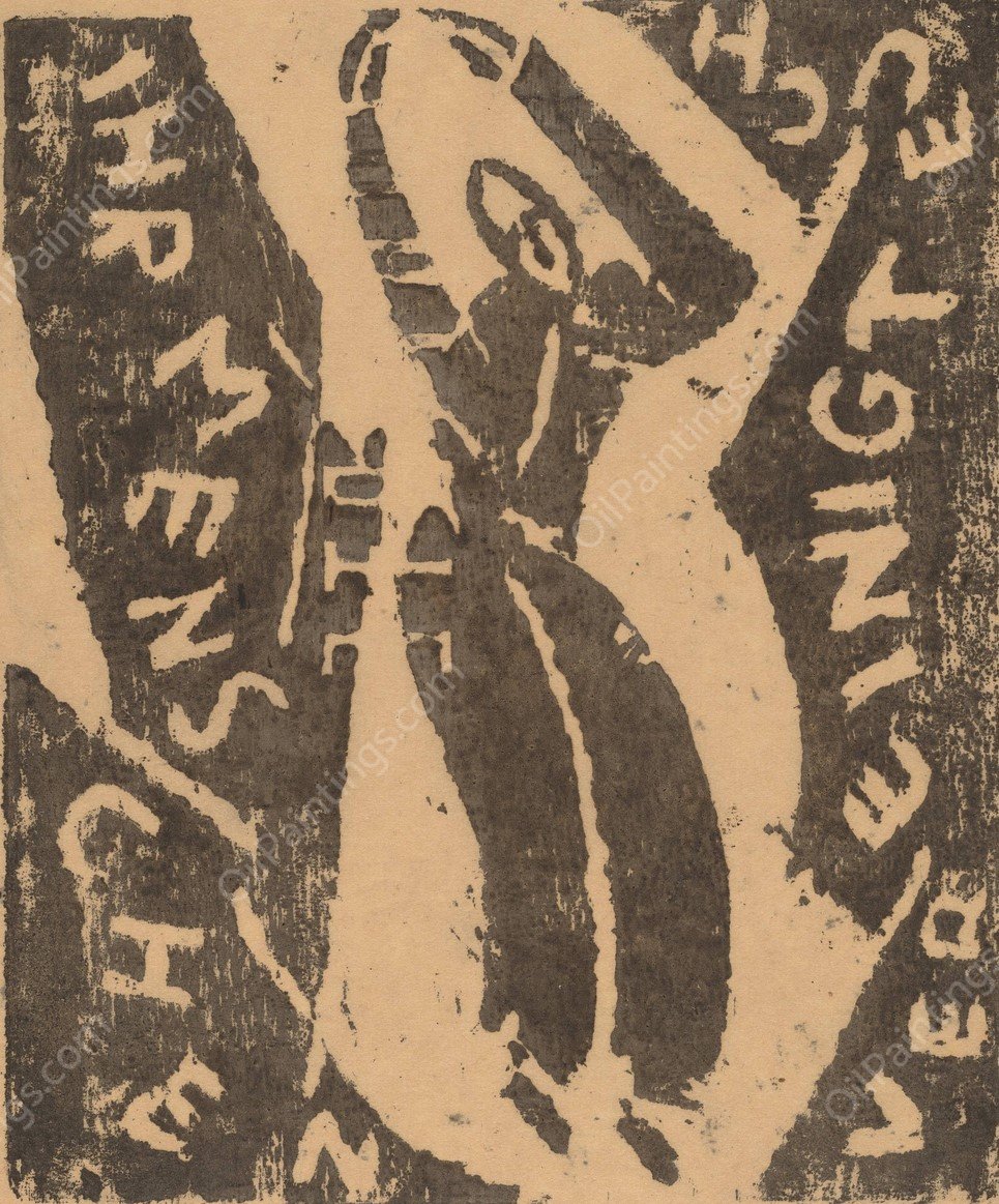 Thr Menschen Vereinigt Euch  by Franz Wilhelm Seiwert - Hand-Painted Oil Painting Reproduction