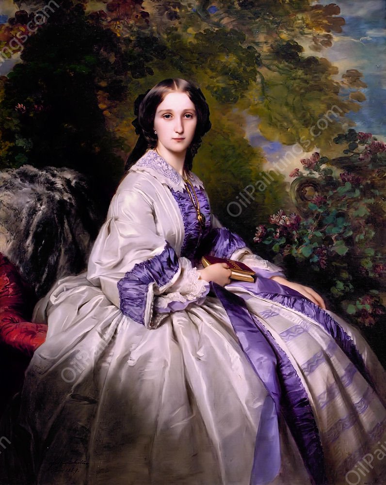Countess Alexander Nikolaevitch Lamsdorff by Franz Xavier Winterhalter - Hand-Painted Oil Painting Reproduction