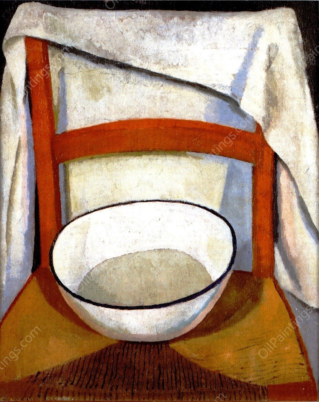 Chair with Bowl and Towel by Roger Fry - Hand-Painted Oil Painting Reproduction