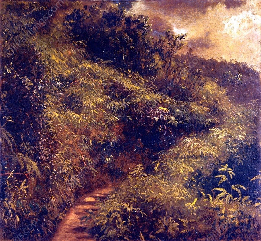 Fern Walk by Frederic Edwin Church - Hand-Painted Oil Painting Reproduction
