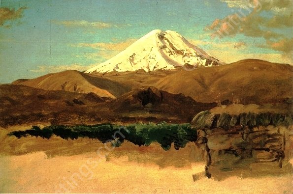 Mount Chimborazo, Ecuador by Frederic Edwin Church - Hand-Painted Oil Painting Reproduction