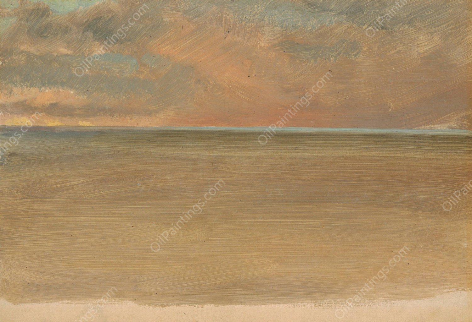 Seascape with Icecap in the Distance  by Frederic Edwin Church - Hand-Painted Oil Painting Reproduction