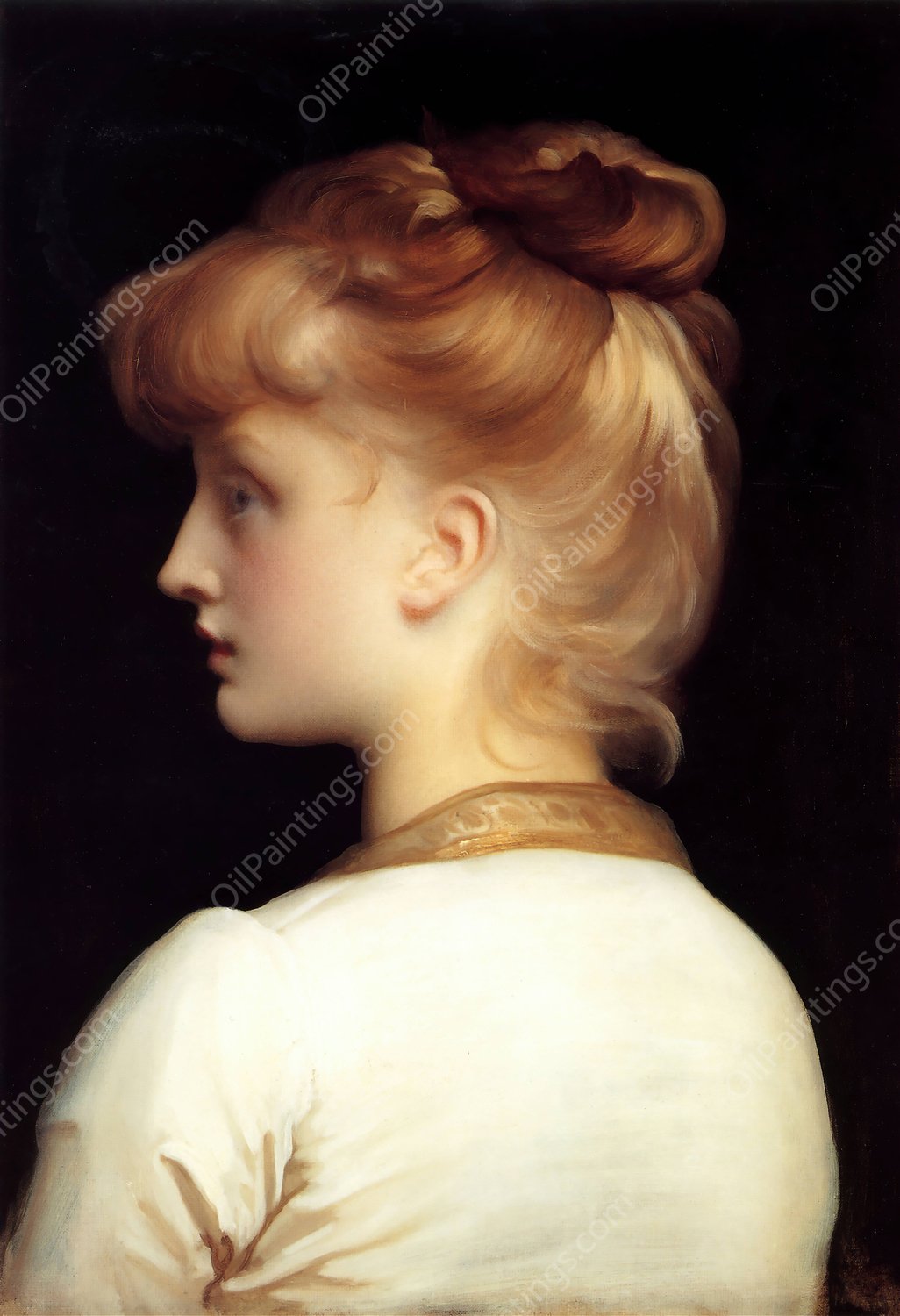 A Girl by Frederic Leighton - Hand-Painted Oil Painting Reproduction