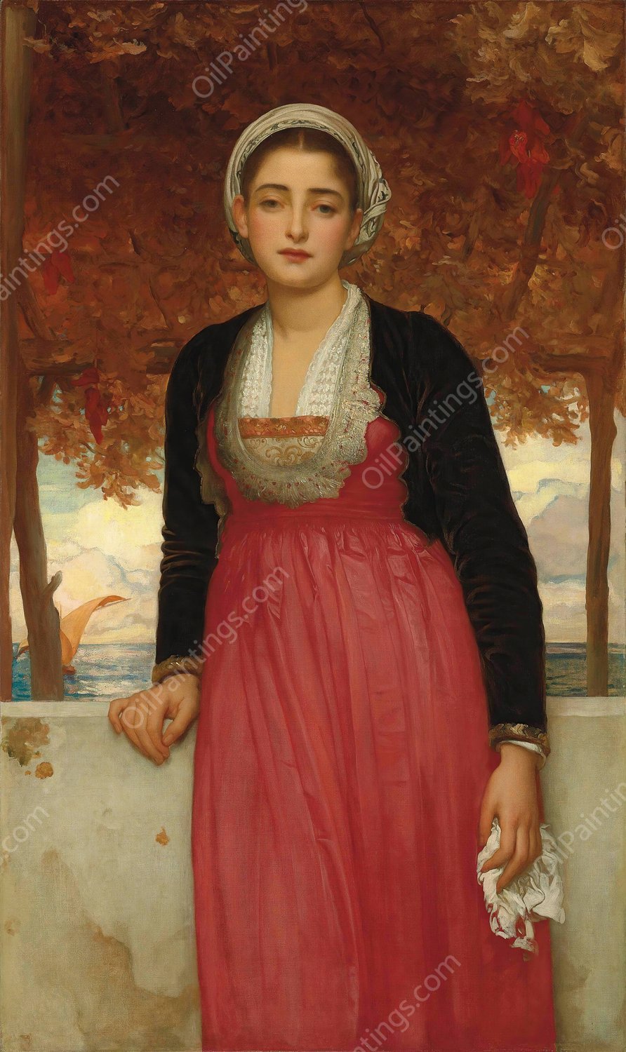 Amarilla by Frederic Leighton - Hand-Painted Oil Painting Reproduction