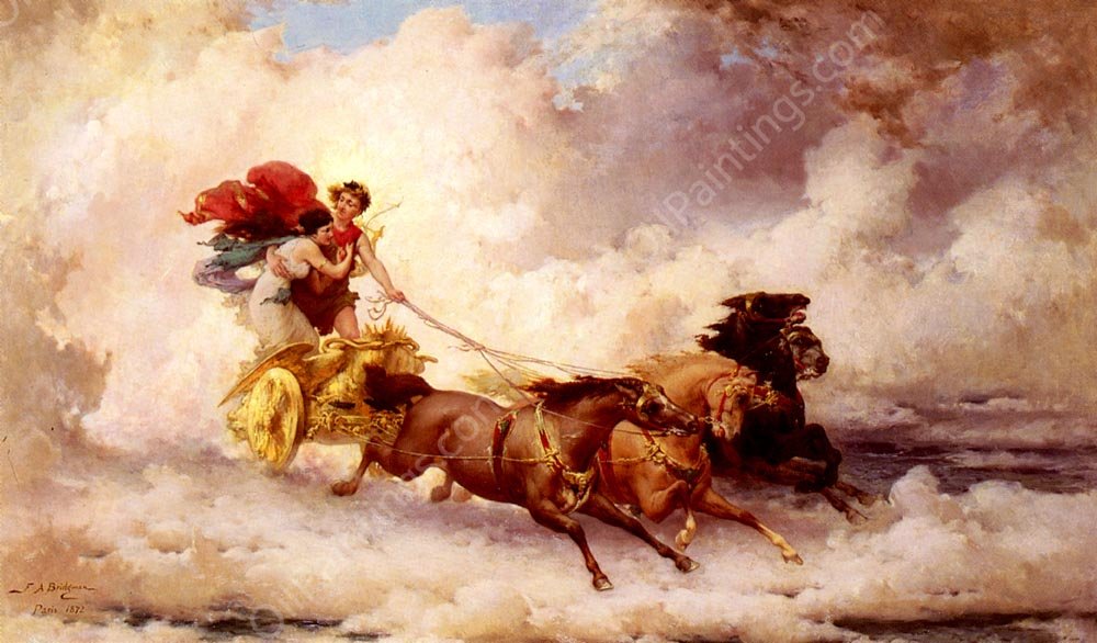 Apollon Enlevant Cyrene by Frederick Arthur Bridgman - Hand-Painted Oil Painting Reproduction