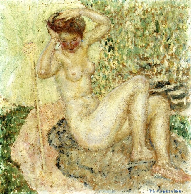 Nude by Frederick C. Frieseke - Hand-Painted Oil Painting Reproduction