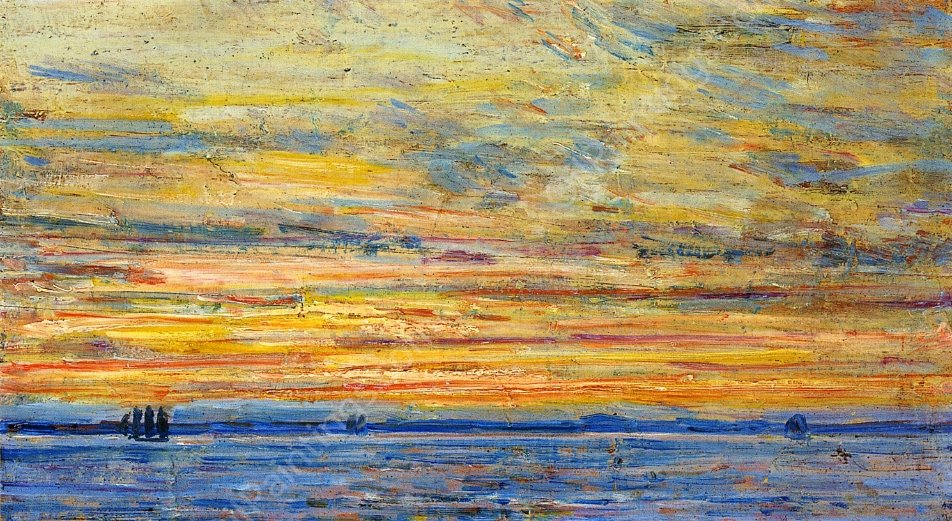Evening by Frederick Childe Hassam - Hand-Painted Oil Painting Reproduction
