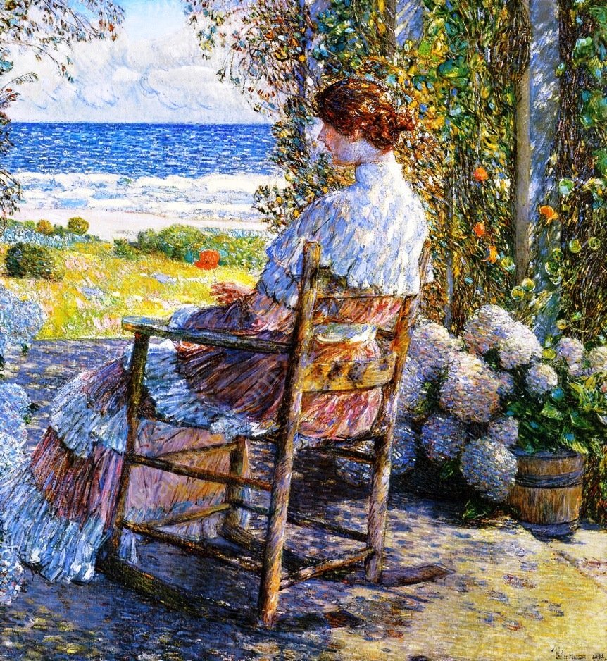 The Sea by Frederick Childe Hassam - Hand-Painted Oil Painting Reproduction