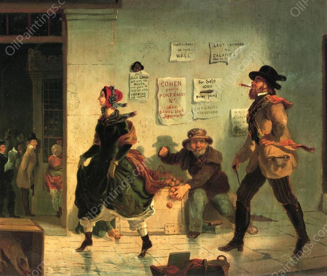 Near Old Post Office, Detroit by Frederick E. Cohen - Hand-Painted Oil Painting Reproduction