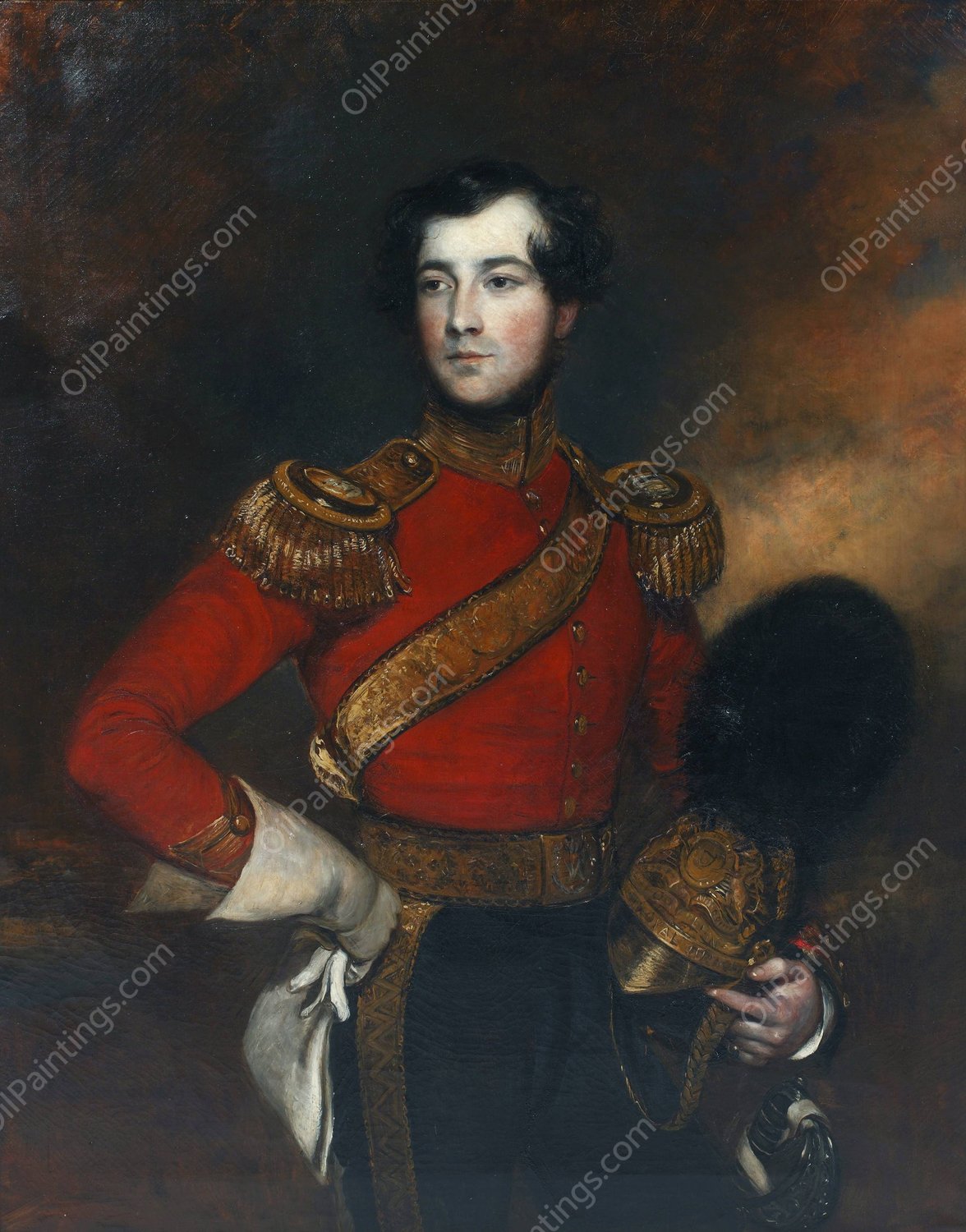 Lieutenant Charles Phillip De Ainslie by Frederick Yeates Hurlstone - Hand-Painted Oil Painting Reproduction