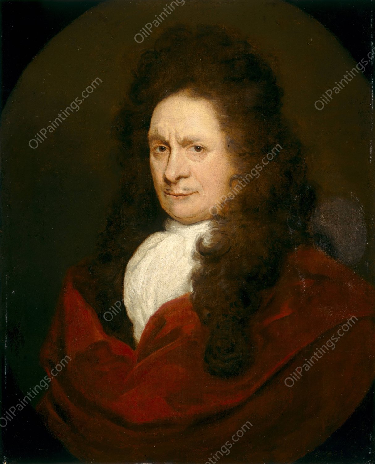 Portrait of a Man  by French School - Hand-Painted Oil Painting Reproduction