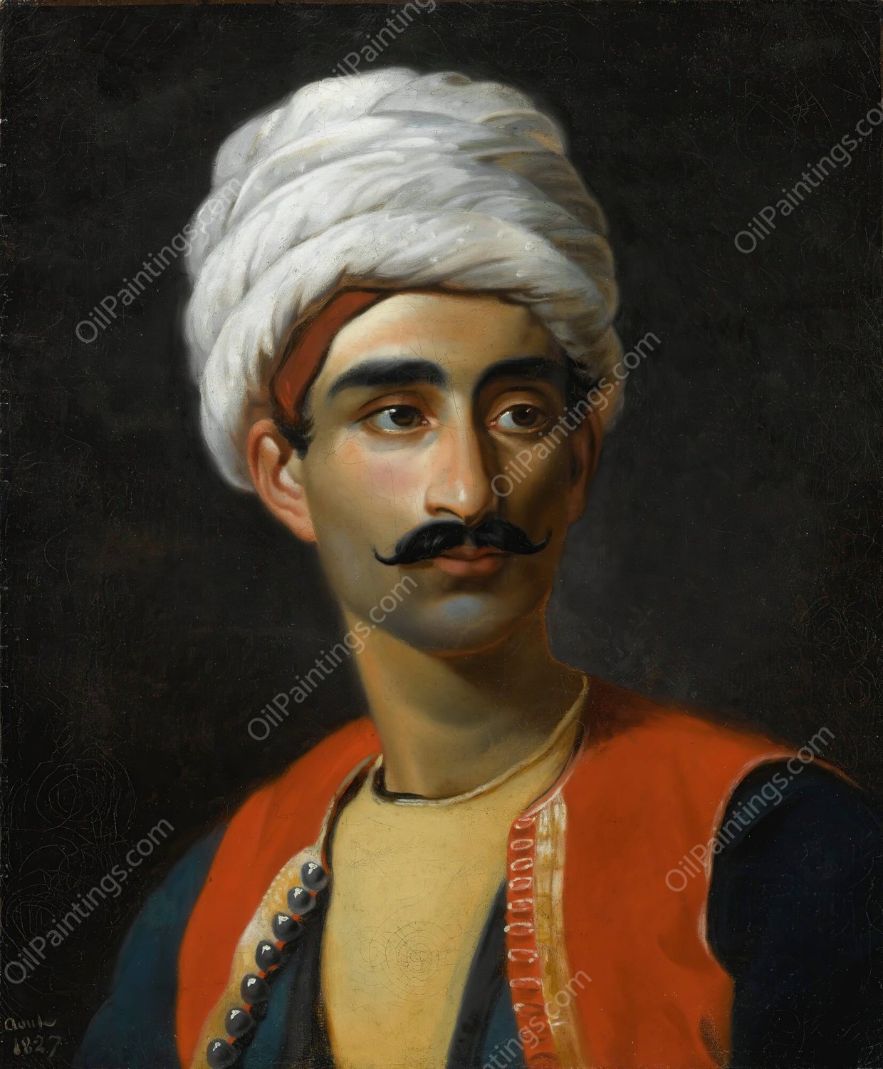Portrait Of Hassan El Berberi  by French School - Hand-Painted Oil Painting Reproduction