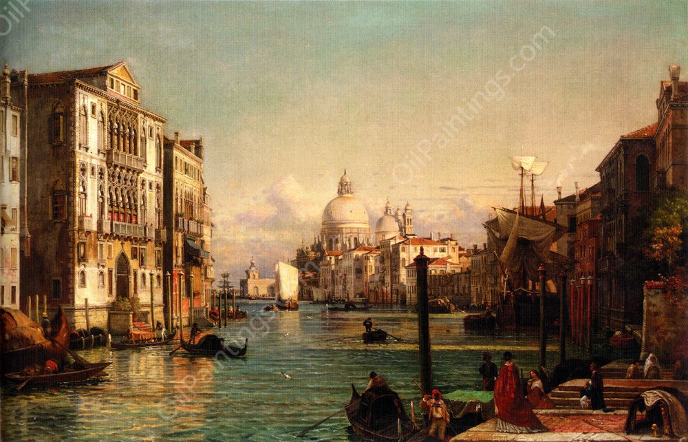 Der Canale Grande, Venedig by Friedrich Nerly The Younger - Hand-Painted Oil Painting Reproduction