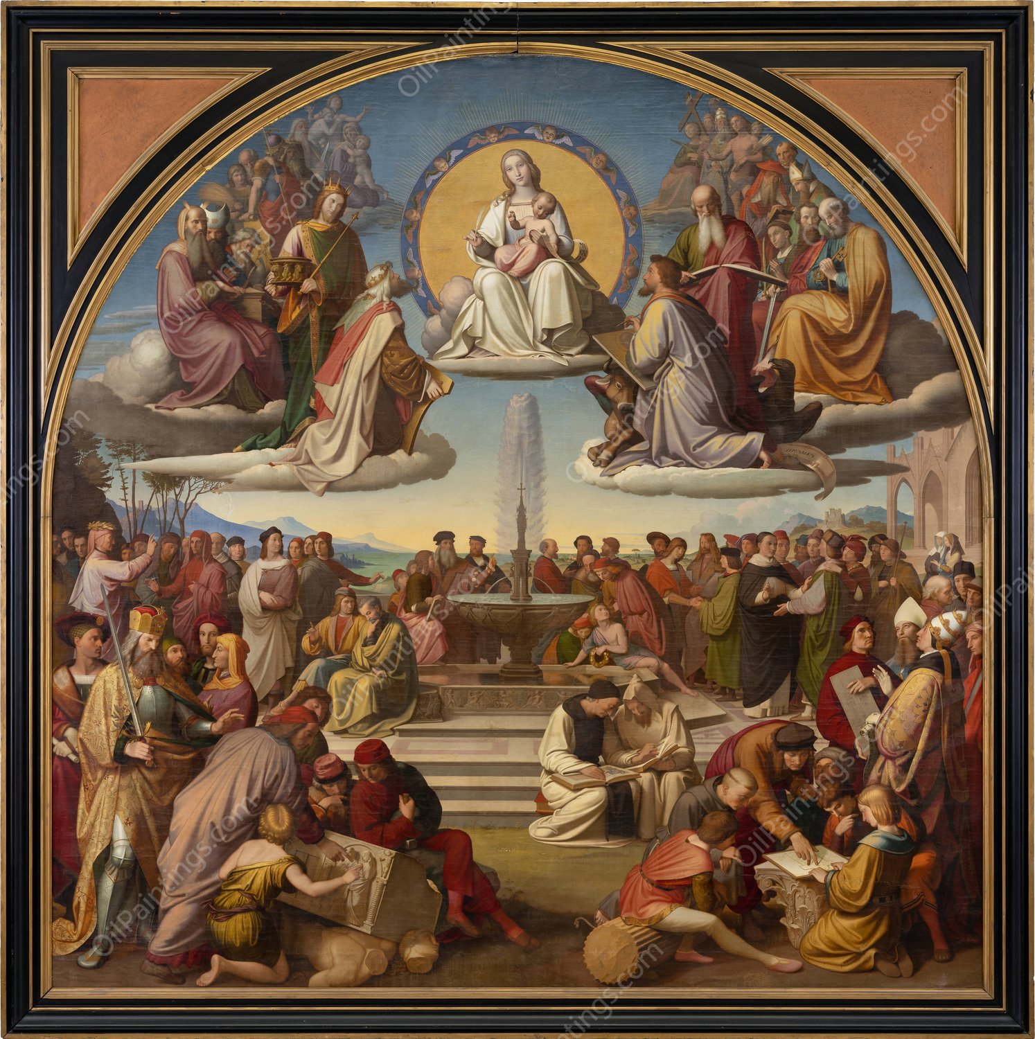 The Triumph of Religion in the Arts  by Friedrich Overbeck - Hand-Painted Oil Painting Reproduction