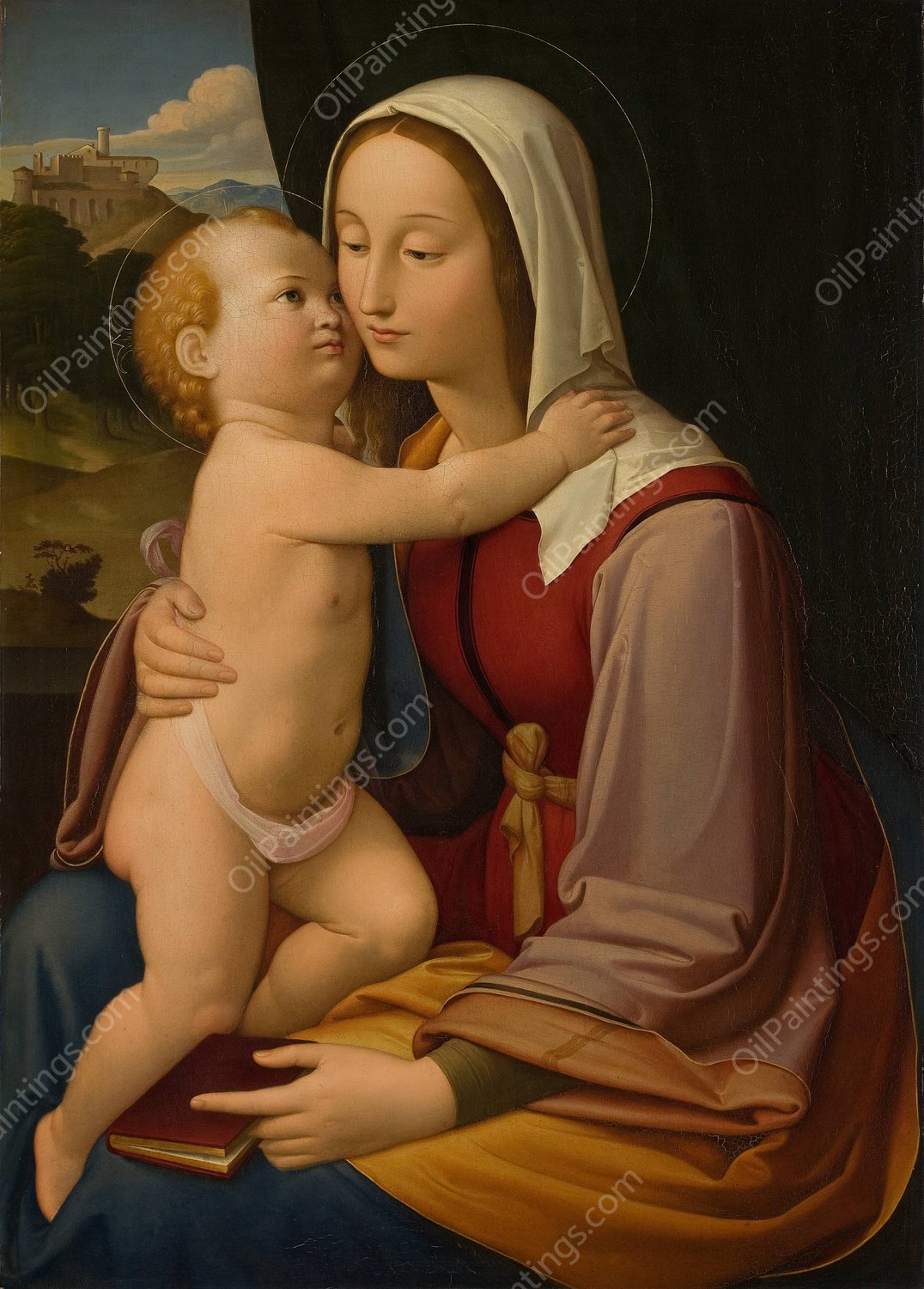 The Virgin And Child  by Friedrich Overbeck - Hand-Painted Oil Painting Reproduction