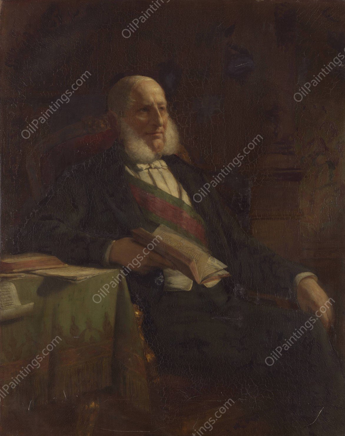 Anton Ritter von Schmerling  by Friedrich Von Amerling - Hand-Painted Oil Painting Reproduction