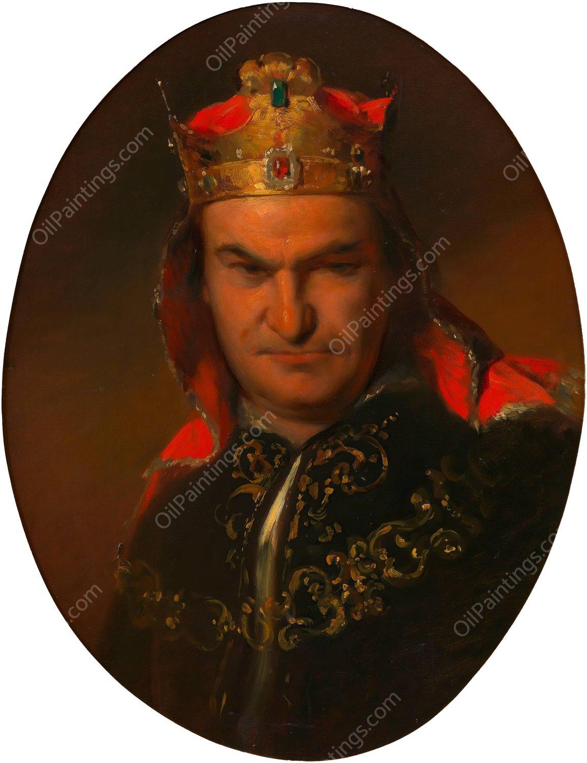 Boguwil Dawison als Richard III  by Friedrich Von Amerling - Hand-Painted Oil Painting Reproduction
