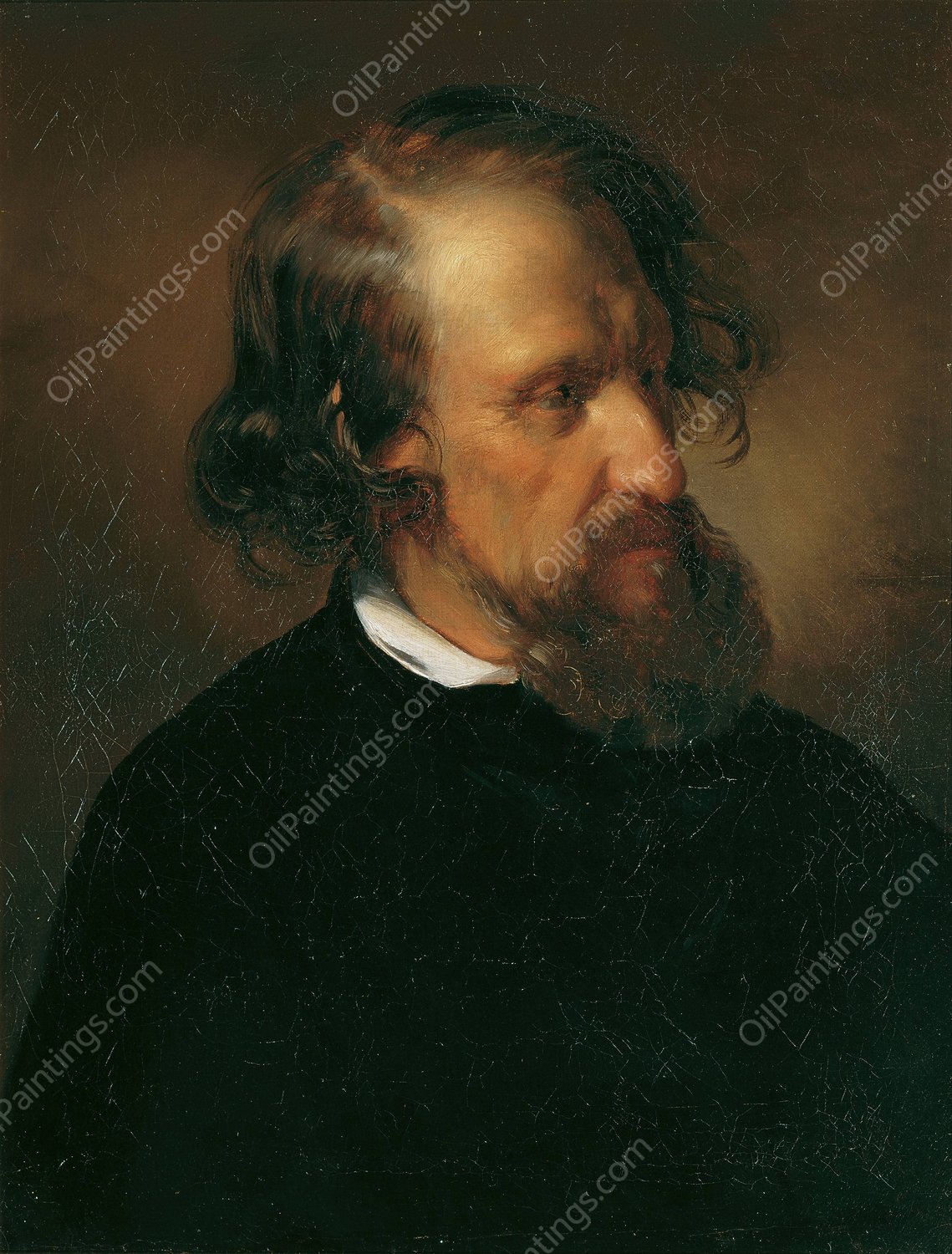 Der Maler Josef Kriehuber  by Friedrich Von Amerling - Hand-Painted Oil Painting Reproduction