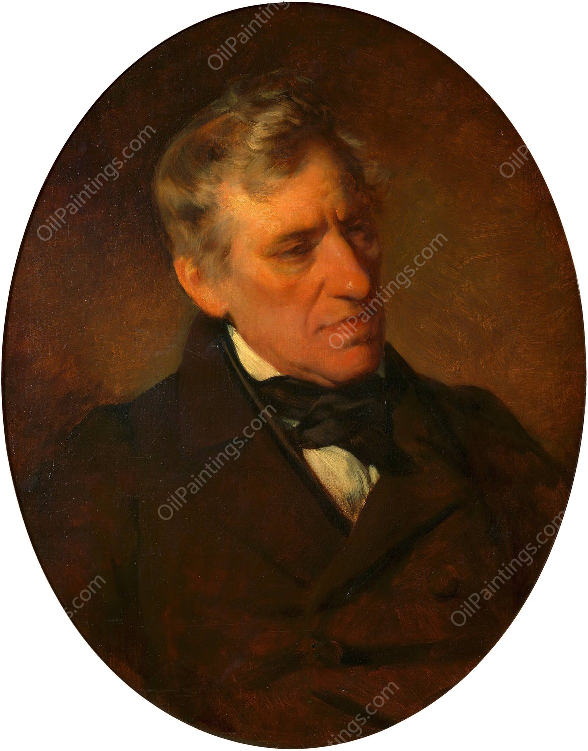 Franz Grillparzer  by Friedrich Von Amerling - Hand-Painted Oil Painting Reproduction