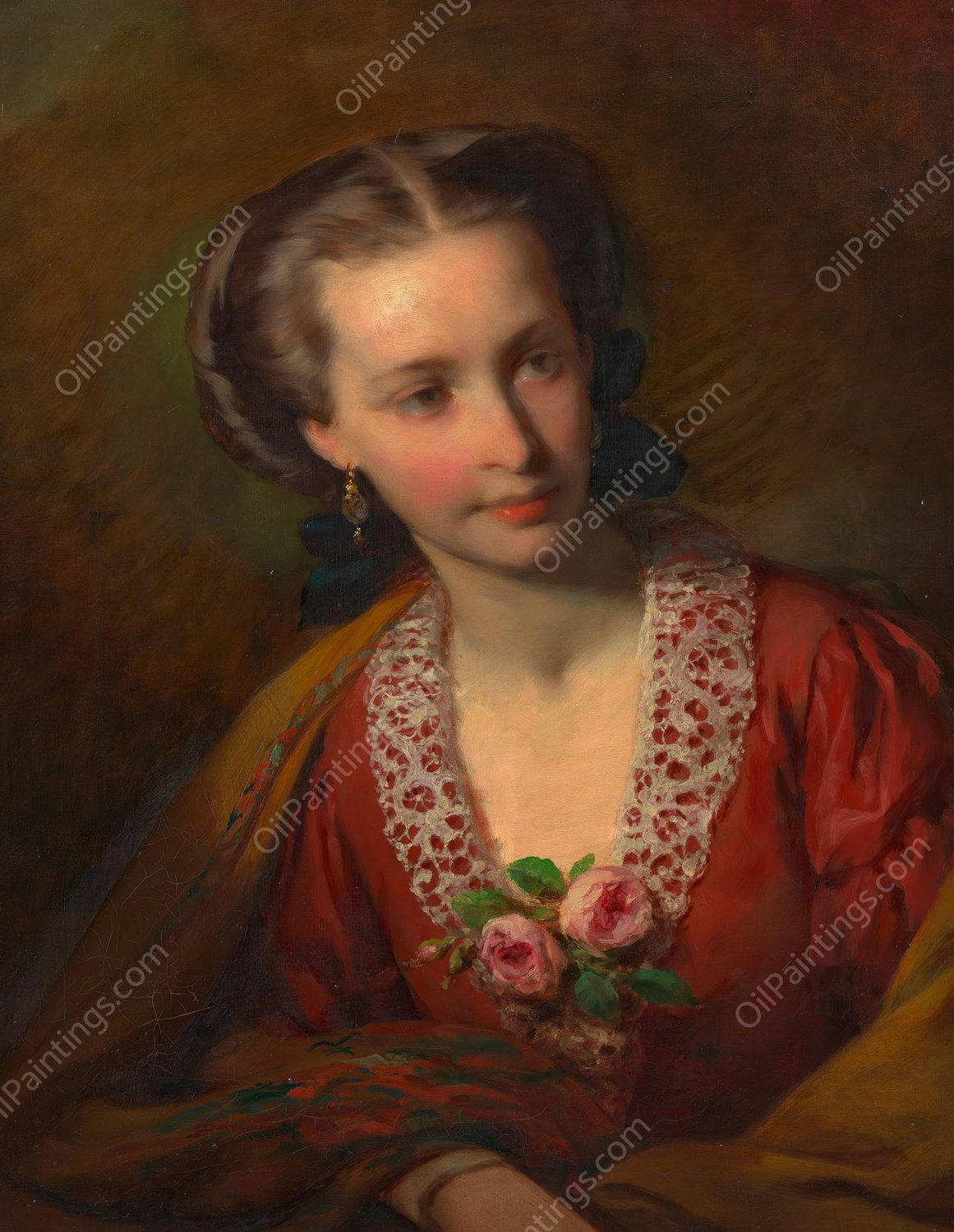 Hermine Amerling  by Friedrich Von Amerling - Hand-Painted Oil Painting Reproduction