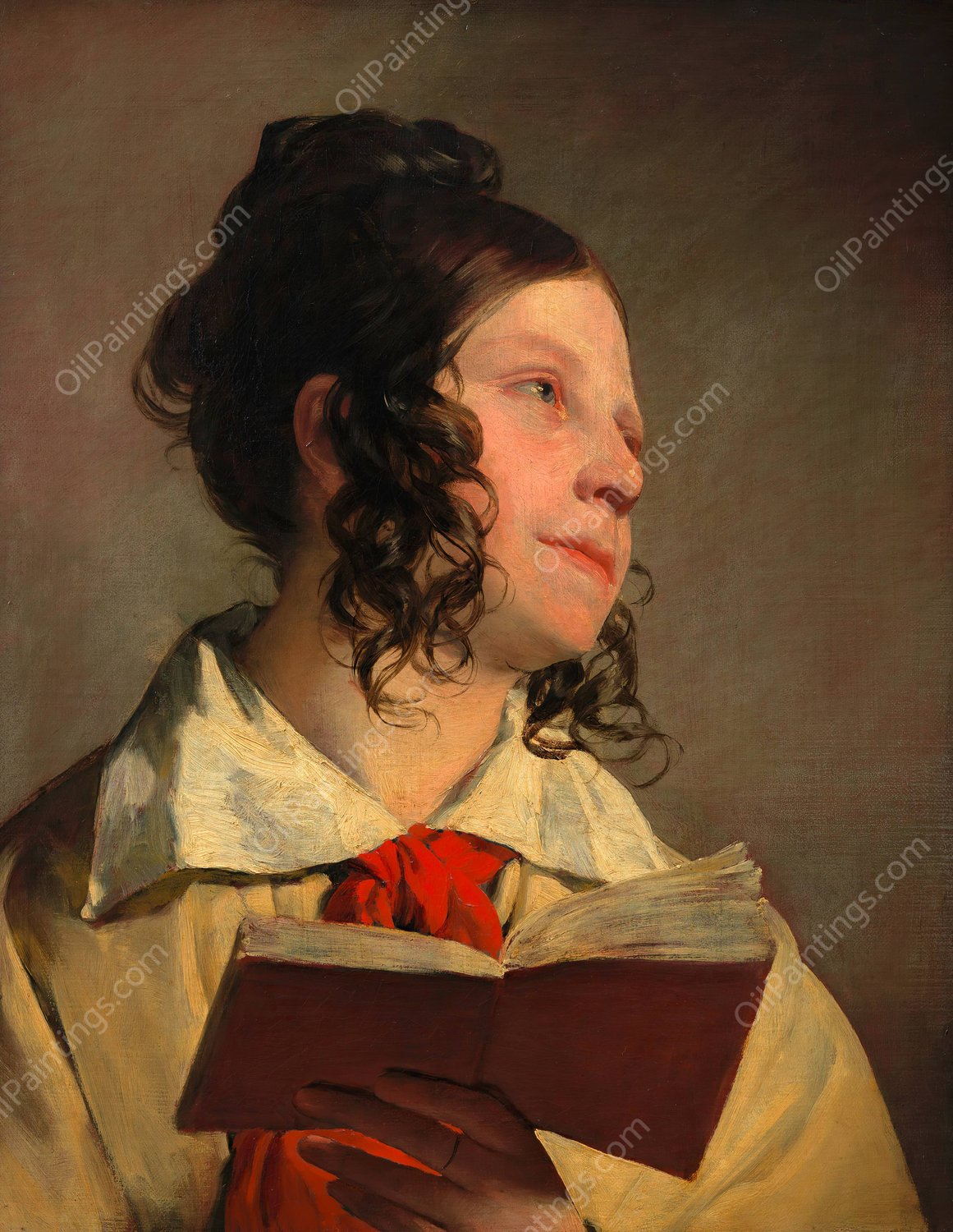 Josefine von Kaltenthaler  by Friedrich Von Amerling - Hand-Painted Oil Painting Reproduction