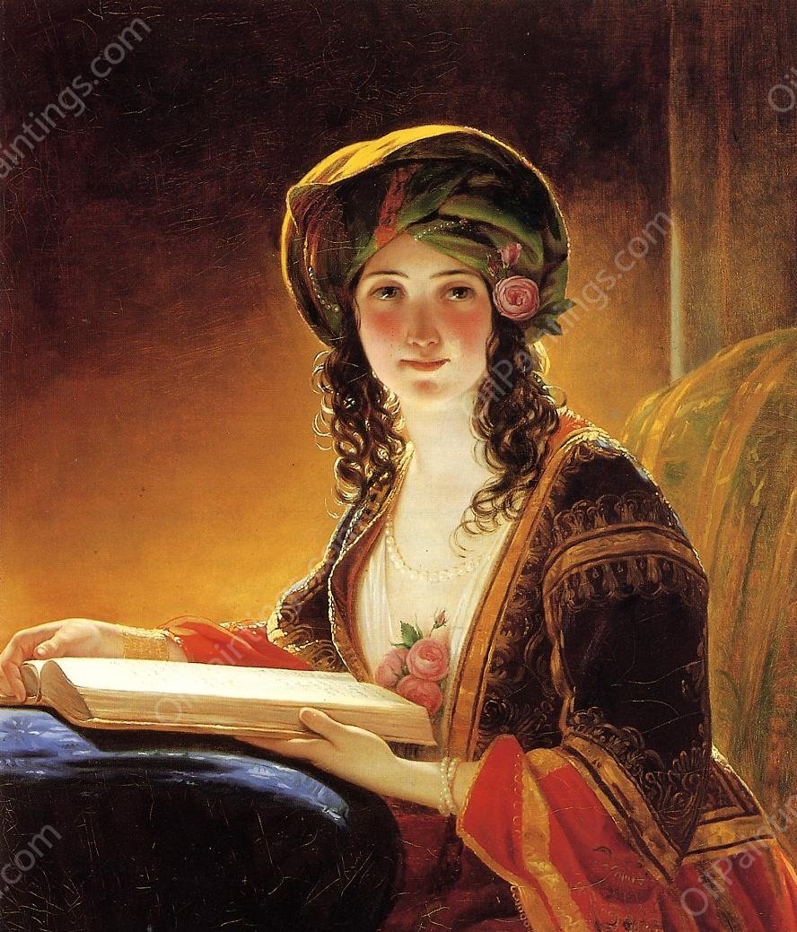Oriental Woman by Friedrich Von Amerling - Hand-Painted Oil Painting Reproduction