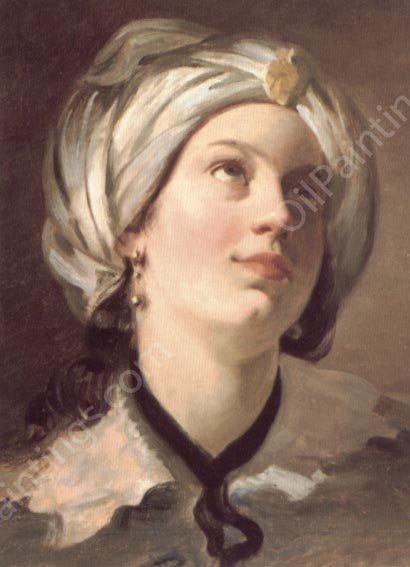 Studie zu Einer Lautenspielerin by Friedrich Von Amerling - Hand-Painted Oil Painting Reproduction