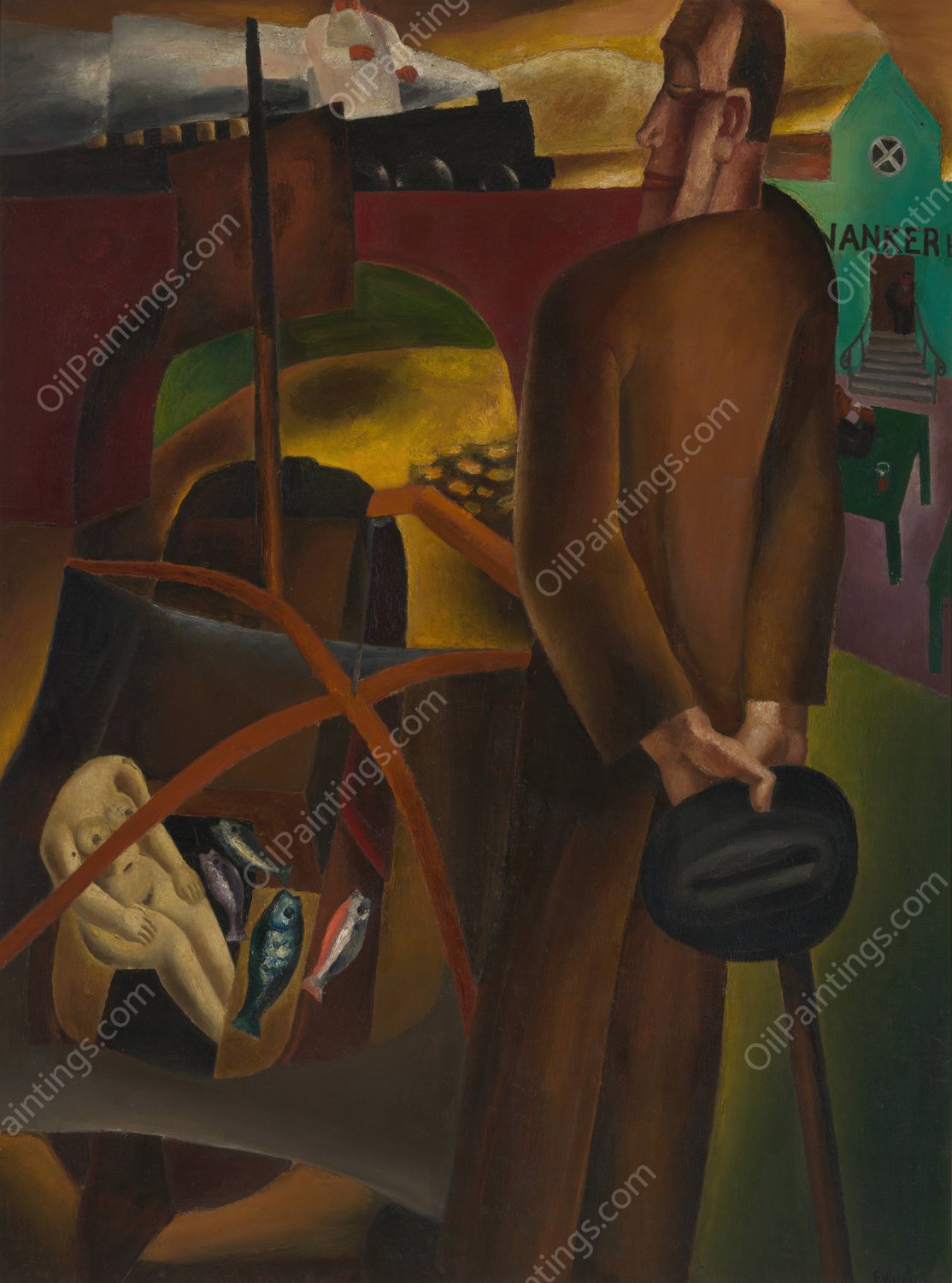 De eeuwige zwerver, vagebond  by Frits Van Den Berghe - Hand-Painted Oil Painting Reproduction