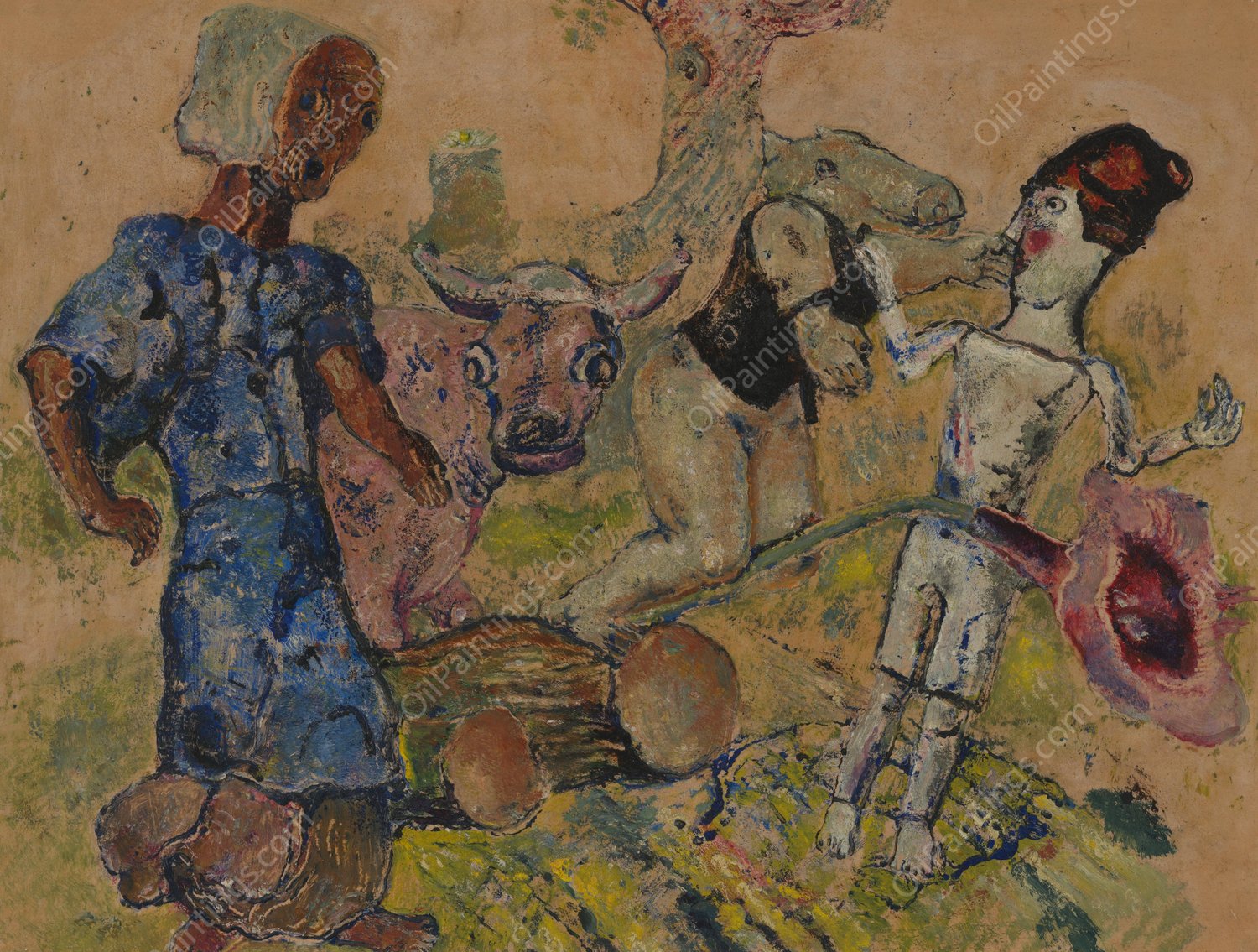 Het rijk der natuur  by Frits Van Den Berghe - Hand-Painted Oil Painting Reproduction