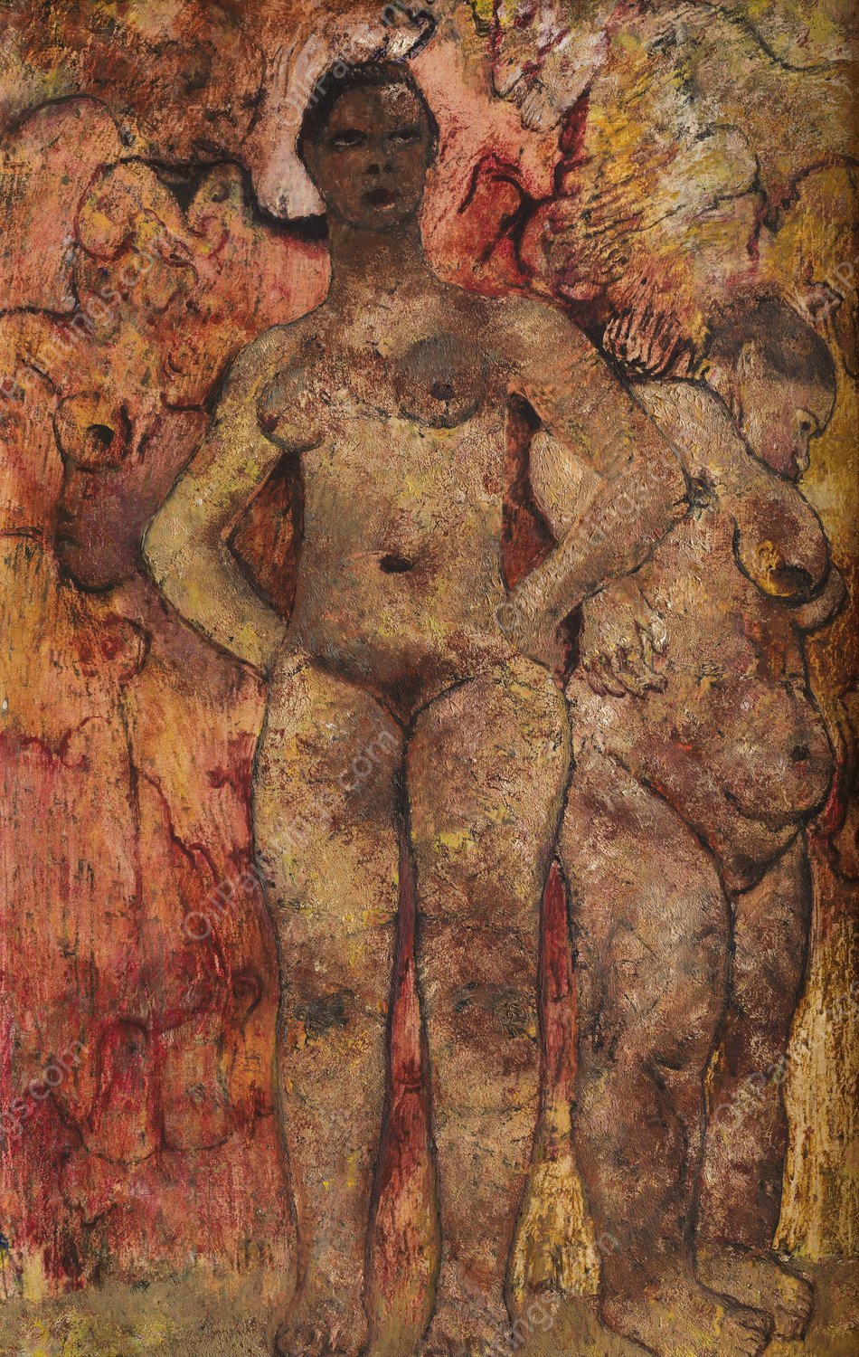 The Daughters of Fire  by Frits Van Den Berghe - Hand-Painted Oil Painting Reproduction