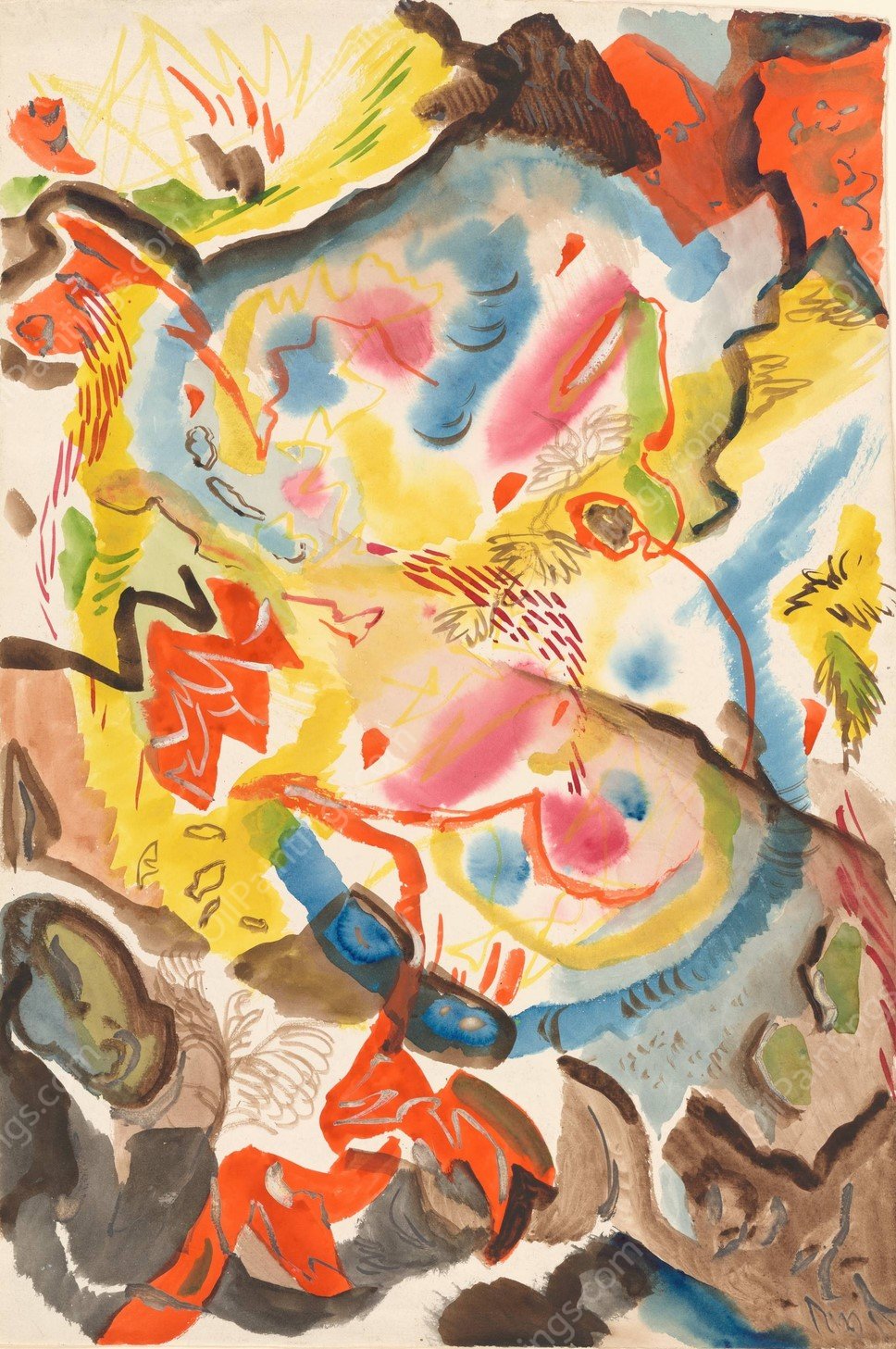 Forms  by Fritz Stuckenberg - Hand-Painted Oil Painting Reproduction