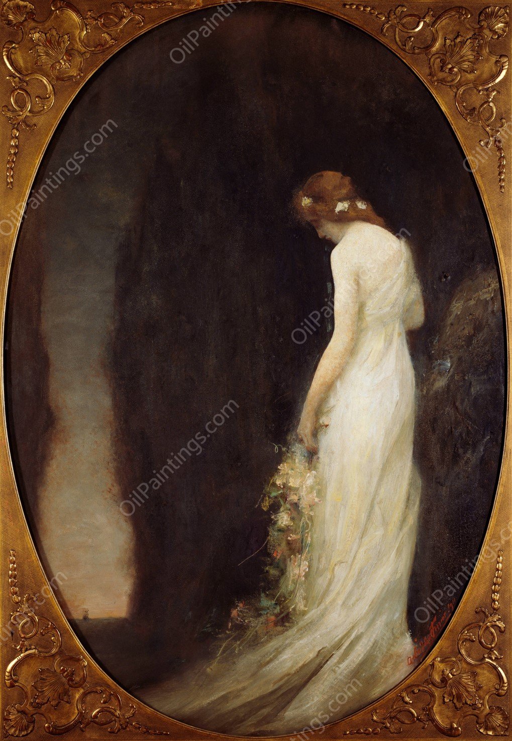 Soir  by Gabriel Ferrier - Hand-Painted Oil Painting Reproduction